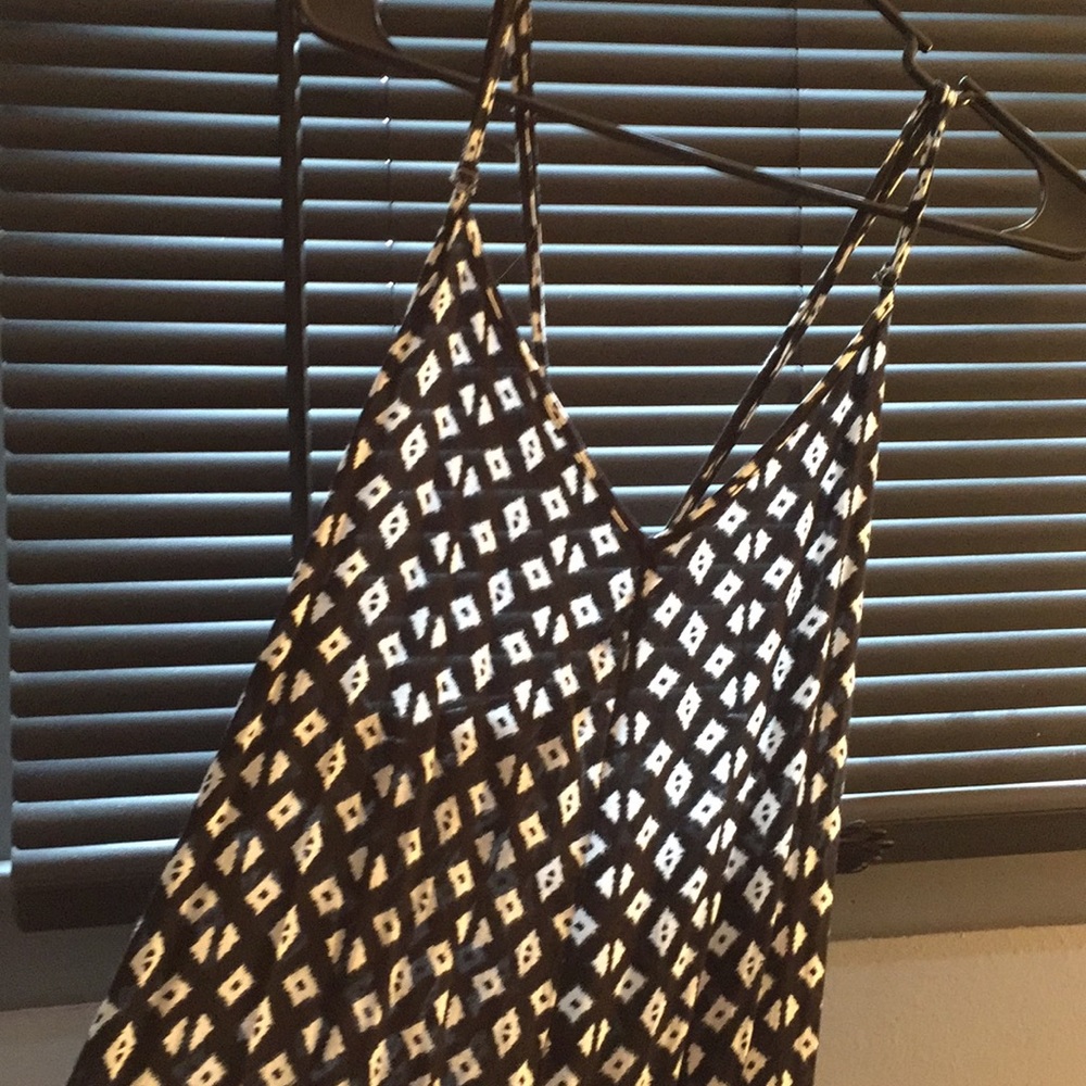 Black and white printed jumpsuit